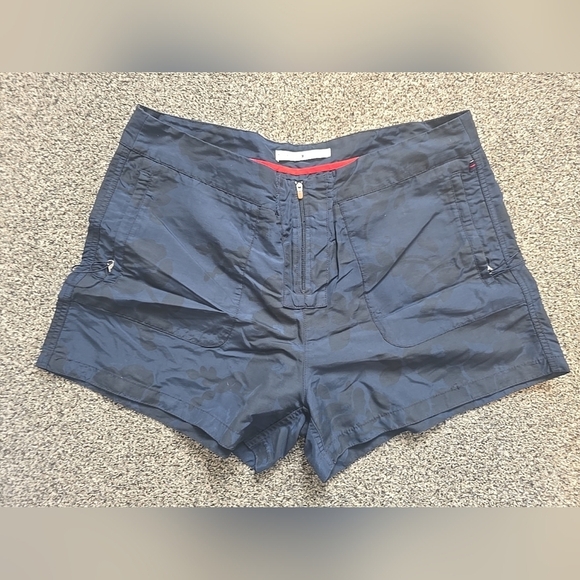 Tommy Hilfiger Pants - VTG Tommy Hilfiger Board Athletic Womens Shorts Navy W Black Floral Womens 14
